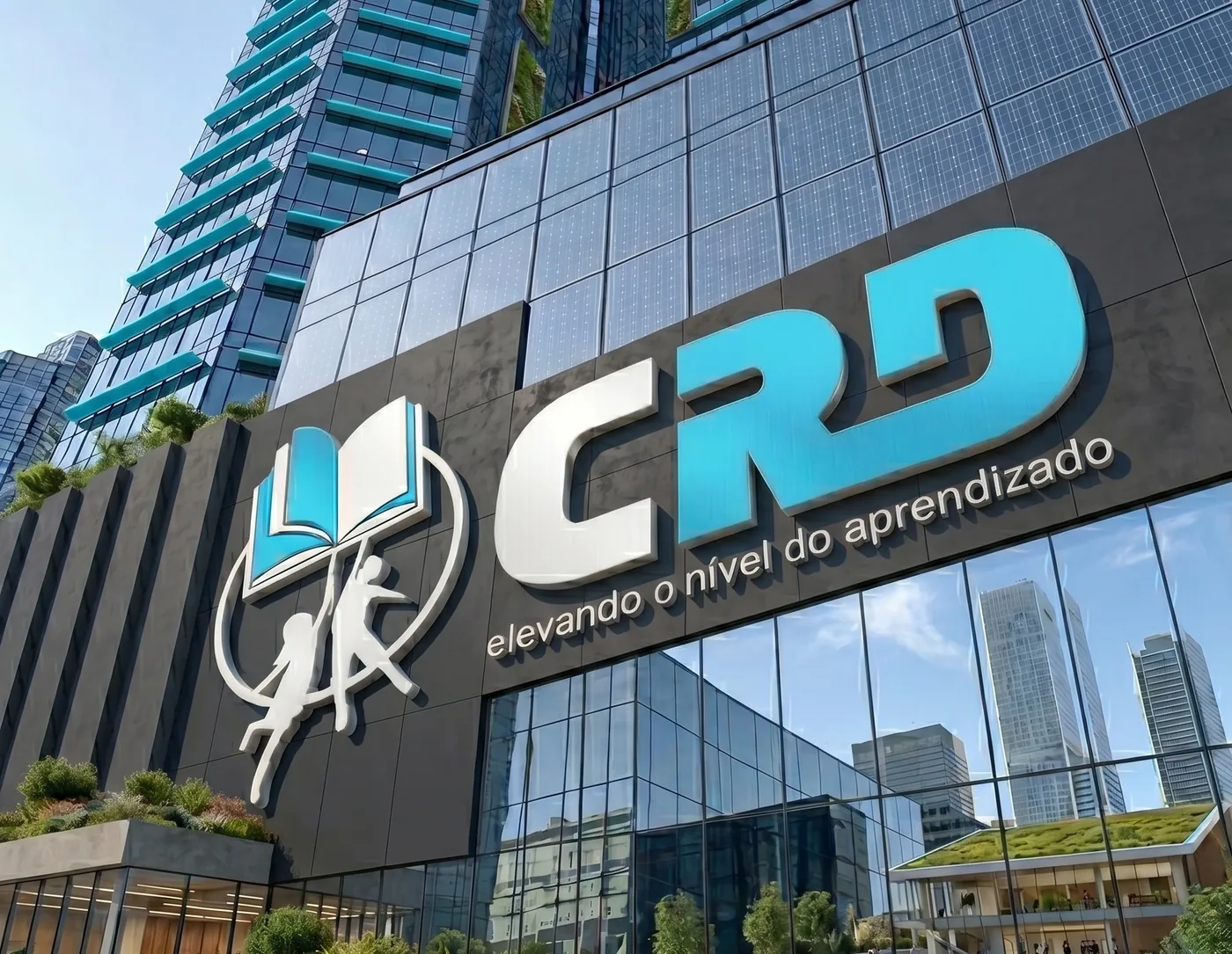 Ilustração da fachada do Colégio Ribeiro Dias